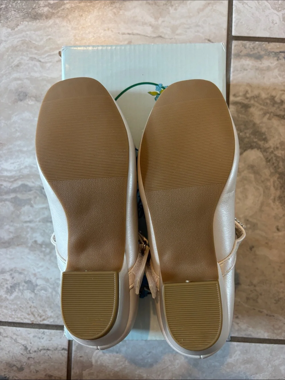Sweet Love Kids Ivory Pearl-Embellished Mary Janes